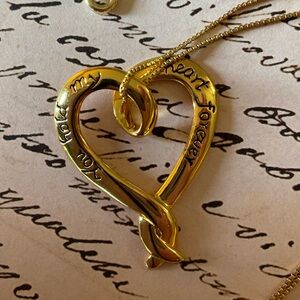 Forever Love Heart Necklace for Women, Wedding or Anniversary